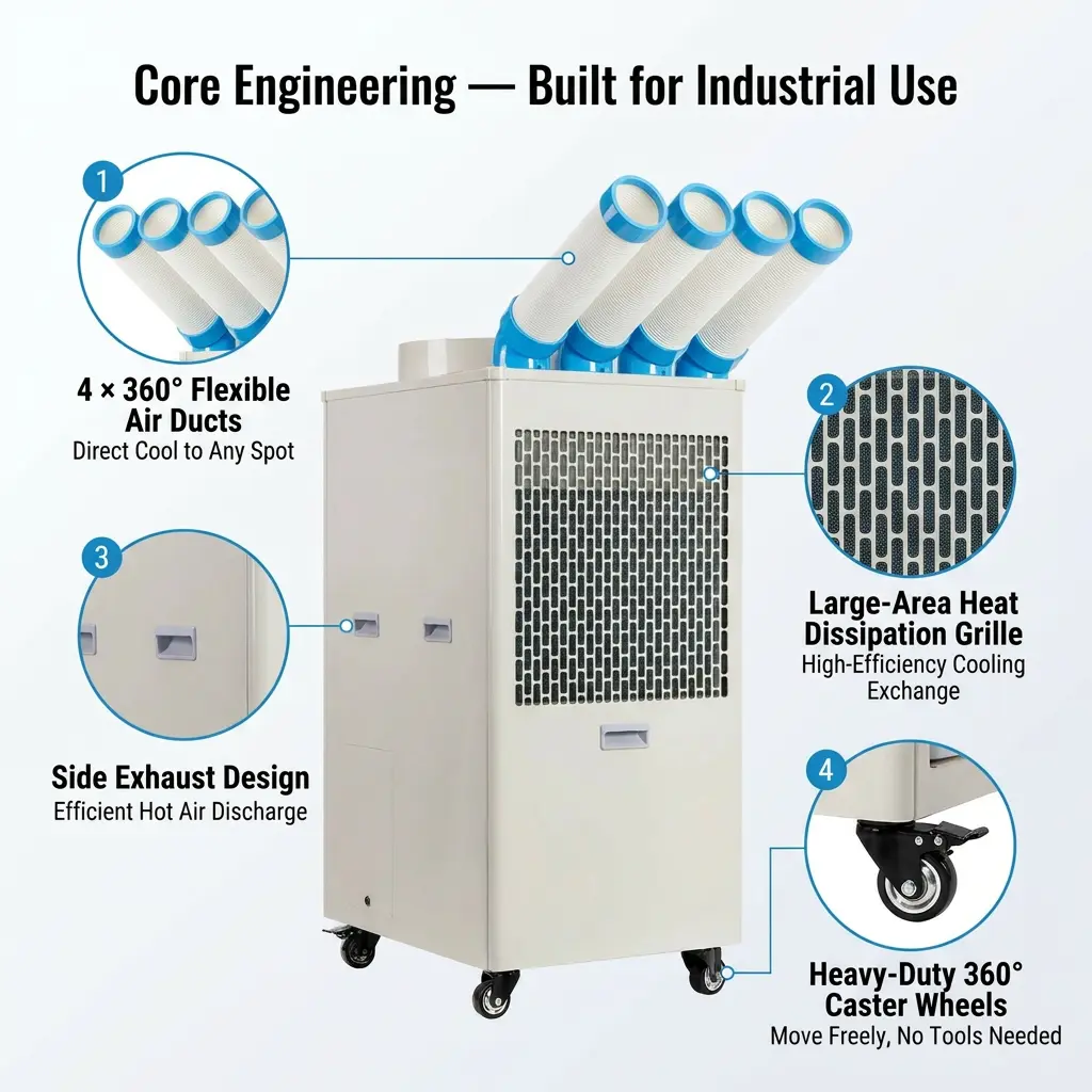 Logo personalizat OEM Aer condiționat portabil industrial 110V 220V 380V Multi-tensiune MOQ scăzut Aprovizionare directă din fabrică Logo personalizat OEM Aer condiționat portabil industrial 110V 220V 380V Multi-tensiune MOQ scăzut Aprovizionare directă din fabrică