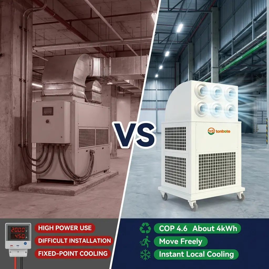Aer condiționat industrial mobil, portabil, portabil, personalizat, 380V, pentru depozitul atelierului de șantier Aer condiționat industrial mobil, portabil, portabil, personalizat, 380V, pentru depozitul atelierului de șantier