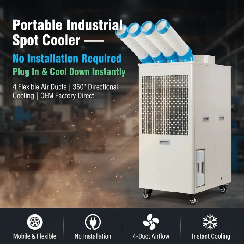 Logo personalizat OEM Aer condiționat portabil industrial 110V 220V 380V Multi-tensiune MOQ scăzut Aprovizionare directă din fabrică