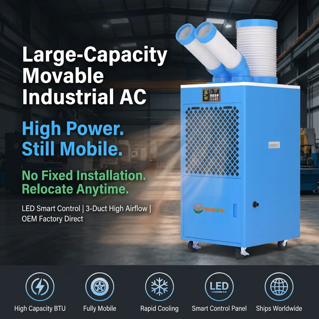 Unitate de CA industrială portabilă OEM/ODM Caster Wheel Depozit Cameră server Mașină de răcire temporară de urgență Unitate de CA industrială portabilă OEM/ODM Caster Wheel Depozit Cameră server Mașină de răcire temporară de urgență